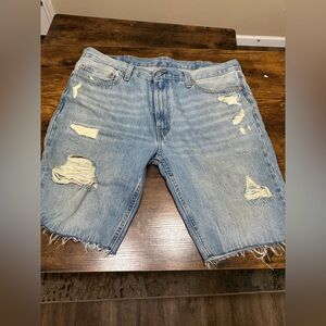 Levi Denim Distressed Shorts.. size 40